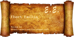 Ebert Emília névjegykártya